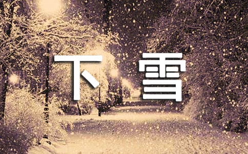 寫(xiě)一篇下雪了的周記